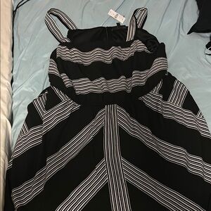 Black and White Striped Dress